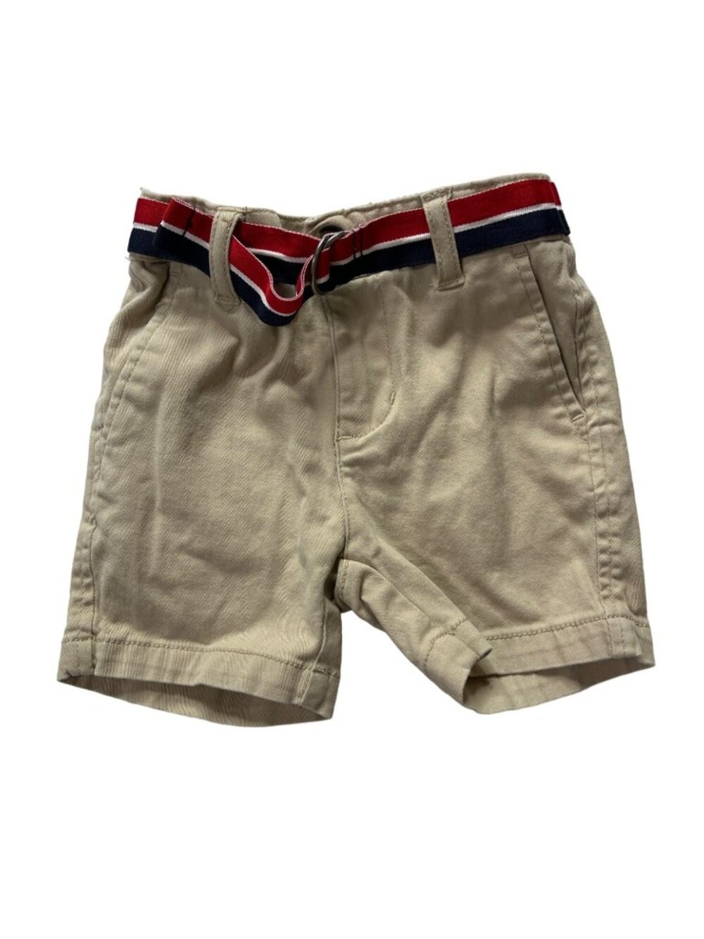 Tommy Hilfiger Baby Boys 18M Khaki Chino Shorts Belted Preppy